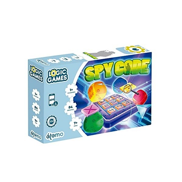 Spy Code - Jeu de logique Logic Game, jeu pour 1 joueur à partir 7 ans Jeu pour raisonnement, logique, attention et calcul me