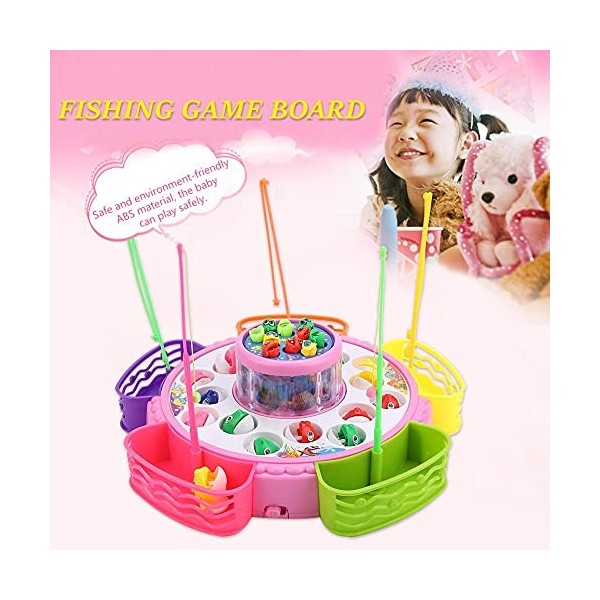 Airshi Jouets de Pêche, 1 Jeu de Plateau de Jeu de Pêche Enfants Jouets Intérieur Jeu éducatif Cadeau pour Filles ABS Extérie