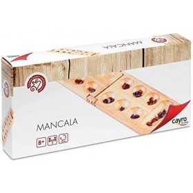 Cayro - Mancala - + 8 Ans - Maquette Pliante en Bois - Jeu de société - pour Enfants et Adultes - Obtenez Le Plus Grand Nombr