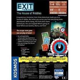 Thames & Kosmos - EXIT: The House of Riddles - Level: 2/5 - Unique Escape Room Game - 1-4 Players - Puzzle Solving Strategy B