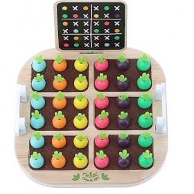 Vilac - Sudoku des Légumes - Jour de Récolte - Jeu Educatif - Apprentissage de la Logique - 3 Niveaux de Difficultés - Design
