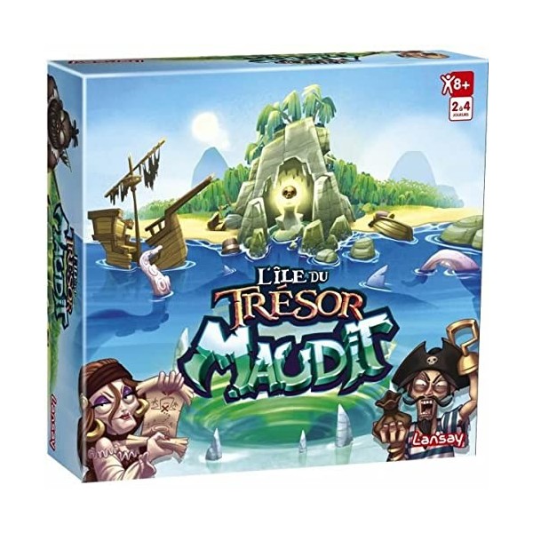 LÎle du Trésor Maudit - Jeu de société - Stratégie entre Amis ou en Famille - Dès 6 ans - 2 à 4 joueurs - Version Française 