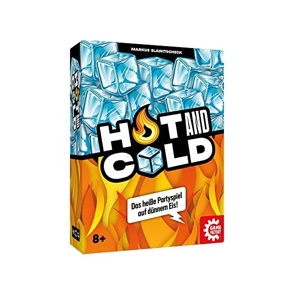 Game Factory 646296 Hot and Cold Jeu de fête Chaud sur Glace Fine pour 3 à 8 Joueurs pour Adultes et Enfants à partir de 8 An