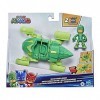 PJ Masks F2134 Deluxe Vehicle Preschool Toy, Mobile Car with Gekko Action Figure for Kids Ages 3 and Up, Black