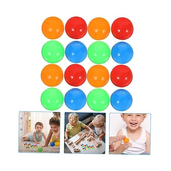 Abaodam 2 Pièces 120 Pièces Jouets Billes Balles en Plastique pour Enfants Ensemble De Jeu Solide pour Enfants Manger des Har