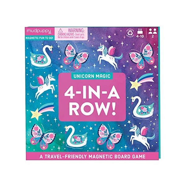 Unicorn Magic 4-in-a-Row Magnetic Board Game