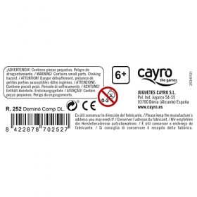 Cayro - Dominos - + 6 Ans - Modèle de compétition - avec Coffret Deluxe en Bois foncé - Jeu de société Classique - Enfants et