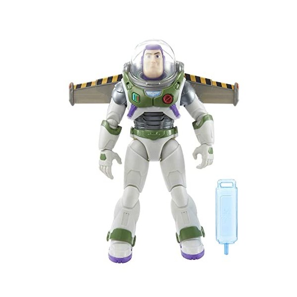 Pixar Disney Pixar Buzz l’Éclair Figurine Articulée Buzz L’Éclair et son Jet Pack 30 cm , Figurine Parlante version françai