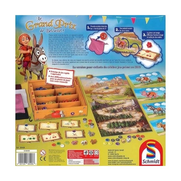 Schmidt Spiele 88408 Le Grand Prix de Belcastel, Un Jeu denfant, Version française