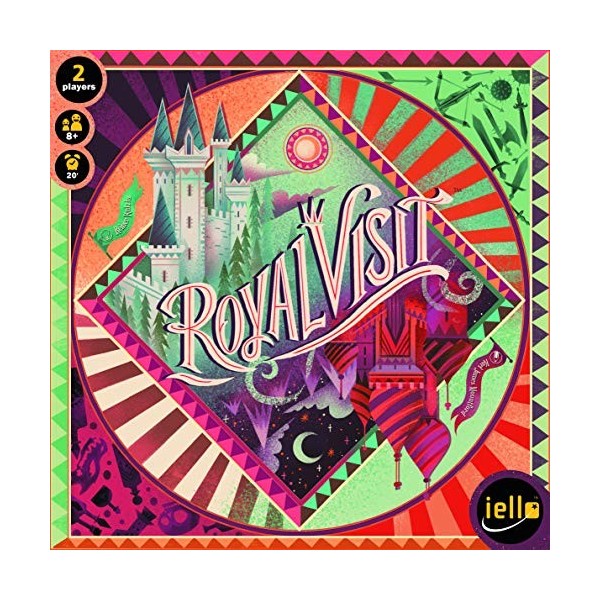 Iello, Royal Visit, Board Game, Ages 8+, 2 Players, 20 mins Minutes Playing Time