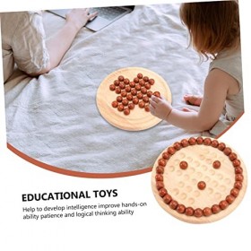 Toyvian 3 Ensembles Costume denfants Puzzles en Bois pour Enfants Jeu De Table Jeu De Voyage Solitaire Plateau De Jeu en Boi