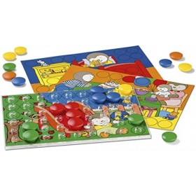 Jeu éducatif Enfant pour colorino Le Jeu des Couleurs : 4 scènes de tchoupi + 31 pions Colores, 1 Grille - 2 Ans et Plus nouv
