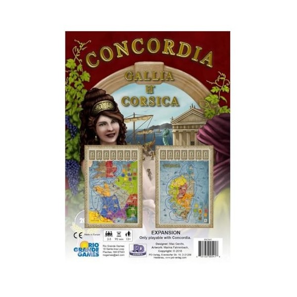 Rio Grande Games- Gallia et Corse : Concordia Exp, RIO541, Multicolore