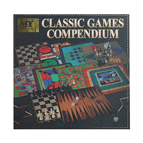 Compendium Classic Games pour 100 jeux, y compris les jeux de société, les jeux de dés et les jeux de puzzles de jeu Comprend