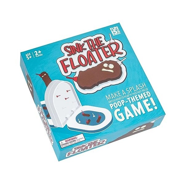 Boxer Gifts Sink The Floater Jeu pour enfants – Can You Sink The Stink? | Jeux de société familiaux amusants pour enfants et 