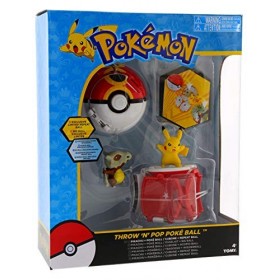 Ensemble de 2 Pokéballs et 2 figurines Pokémon - Pikachu et Osselait