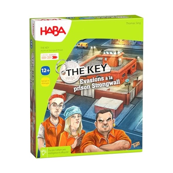 HABA - The Key – Evasions à la Prison Strongwall - Jeux de société - Jeux denquête - 12 Ans et Plus - 306844, Coloré