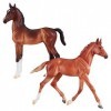 Breyer - 9198 - Traditionnel - Échelle 1:9 - Best of British Foal Set - Thoroughbred & Hackney Mixte