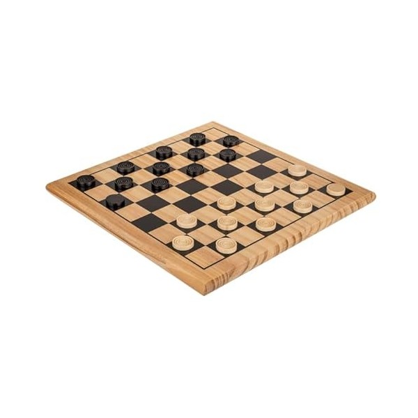 OTB - Plateau de jeu en bois - Dame DAMA La Dame Dame Damas - Surface de jeu 28,5 x 28,5 cm