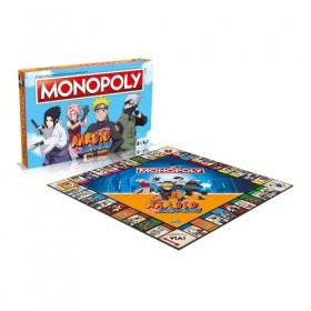 Winning Moves - Naruto, Monopoly, jeu de société, édition italienne, jeu de société familial depuis 8 ans +