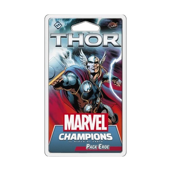 Asmodee - Marvel Champions Le Jeu de Cartes: Thor - Expansion, Pack Héros, Edition en Italien