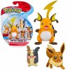 Pokemon Sélection Battle Figures | Ensemble de 3 Figurine daction de Jeu, Chiffres du Jeu:Pikachu. Gobou & Fulgudog