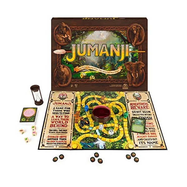 Jeu de société Jumanji, la dernière édition du Jeu daventure Classique pour Les Enfants et Les familles à partir de 8 Ans