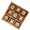 TOYANDONA 1 jeu de société en bois Tic Toe Noughts and Crosses Game Tic Bug Toe X and O Game