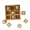 TOYANDONA 1 jeu de société en bois Tic Toe Noughts and Crosses Game Tic Bug Toe X and O Game