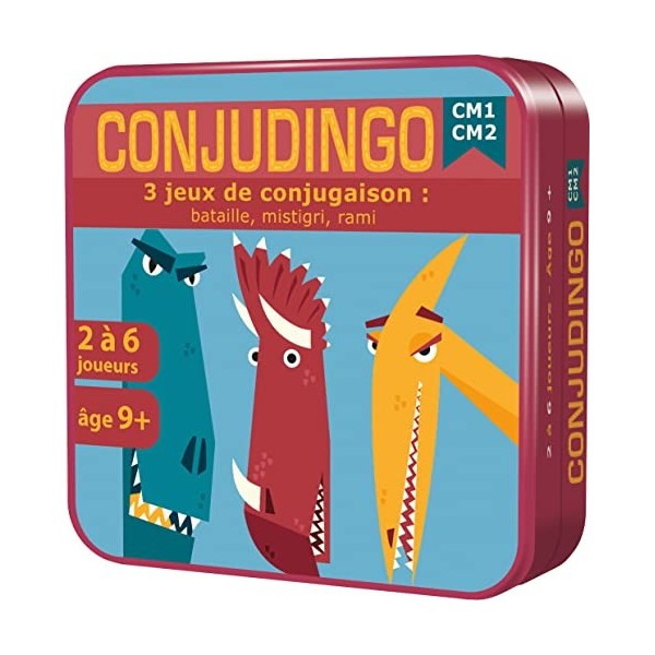 Aritma | Lot 1 Jeu Educatif ConjuDingo + 1 Jeu VocaDingo | pour Enfants Niveau CM1-CM2 | Cahiers de Vacances dès 9 Ans | Jeu 