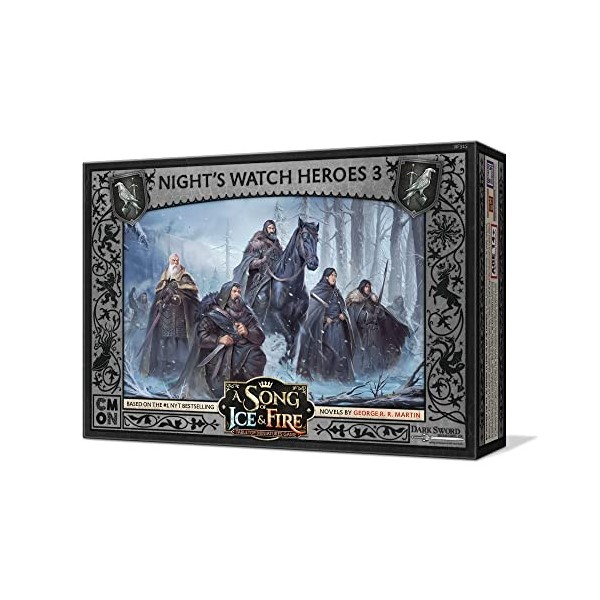 A Song of Ice and Fire Table Top Miniatures Game Nights Watch Heroes III Coffret,Jeu de stratégie pour adolescents et adulte