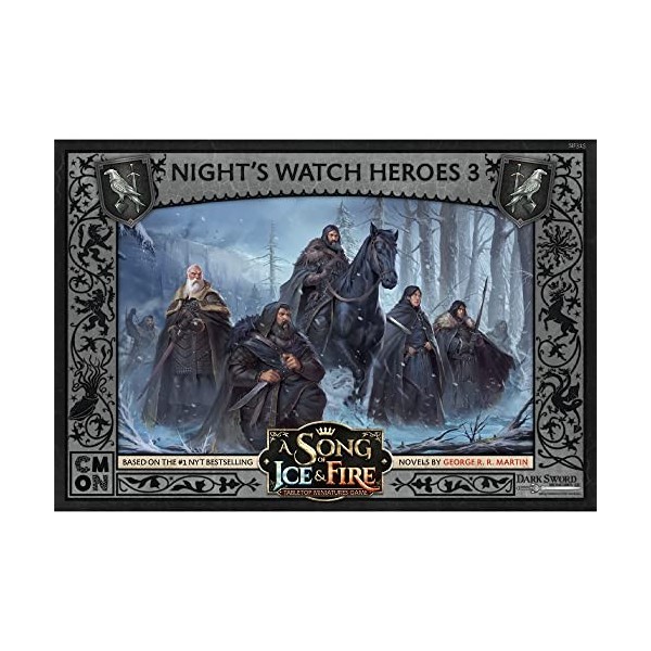 A Song of Ice and Fire Table Top Miniatures Game Nights Watch Heroes III Coffret,Jeu de stratégie pour adolescents et adulte