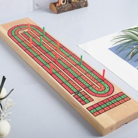 ibasenice 1 Jeu De Plateau De Cribbage en Bois avec Cartes À Jouer Jeu De Cribbage Classique Jeu De Table Traditionnel pour J