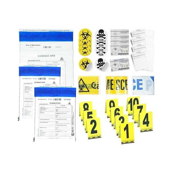 MEGA CSI Kit de crime mystère pour Halloween et police