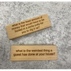 BAMNA Conversation Starter 54 Pieces Questions Tumbling Tower Game, Game for 1 Or More Players, No Friends Around? No Problem