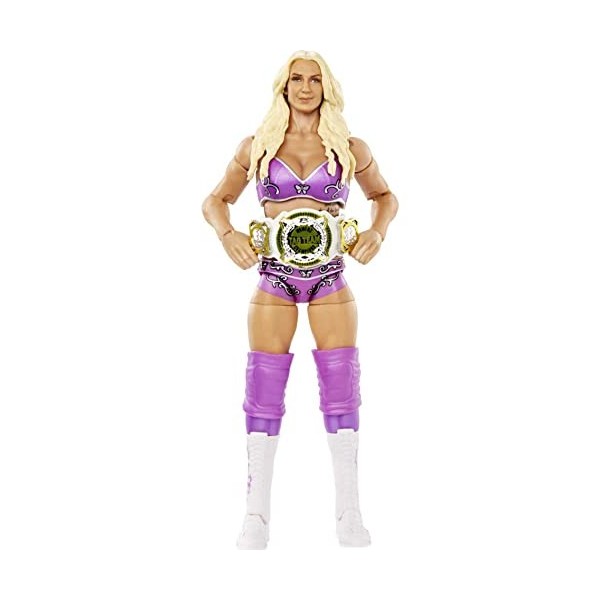 WWE Collection Elite figurine articulée de catch Charlotte Flair, visage réaliste et mains interchangeables, jouet pour enfan