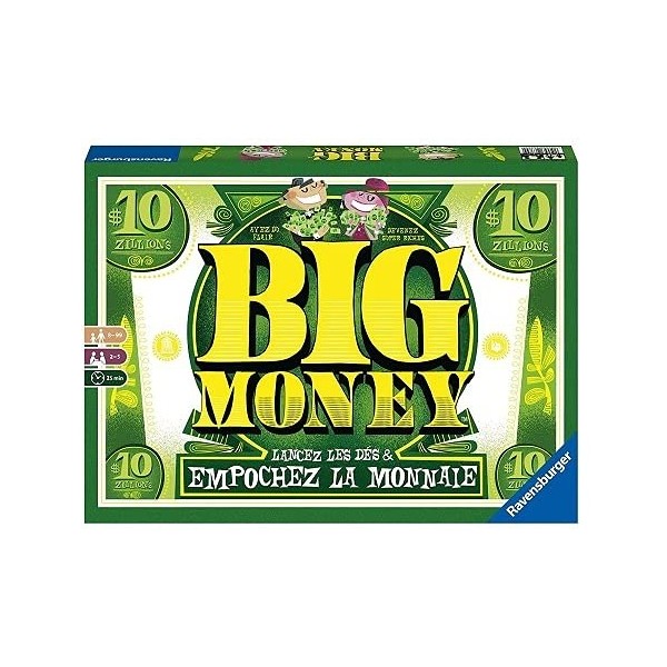 Big Money Version FR - Jeu de Plateau Argent et des - Jeu de Societe Ambiance - Famille 8-99 Ans