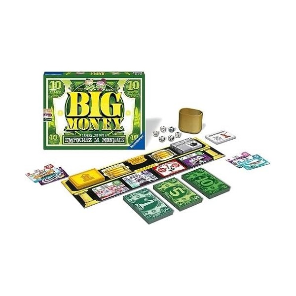 Big Money Version FR - Jeu de Plateau Argent et des - Jeu de Societe Ambiance - Famille 8-99 Ans