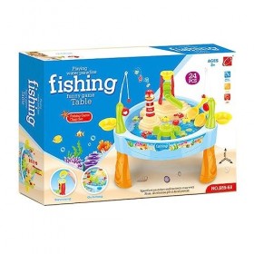 Fonowx Jeu de Plateau de Jeu de Pêche à Circulation deau, Jouets de Table à Eau pour Lextérieur