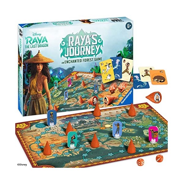 Ravensburger Disney Raya et Le dernier Dragon Enchanted Forest Jeu de société pour Enfants à partir de 6 Ans – 2 à 4 Joueurs