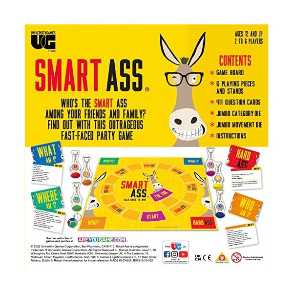 University Games Smart Ass Box-01360 Board Game