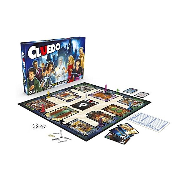 Hasbro Gaming Jeu Cluedo . comprend le fantôme de Mrs White Cards . jeu de société mystère pour enfants à partir de 8 ans ex