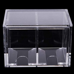 Backbayia Plateau de Jetons de Poker Support de Fiche Boîte de Rangement en Acrylique