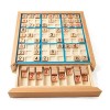 Lixada Jeu de sudoku en bois avec tiroir et jeu de sudoku