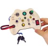 Smartwo Busy Board Montessori en Bois pour Enfants 2 3 Ans Jouet Tableau dActivités Apprendre Compétences de Vie Sensoriel M