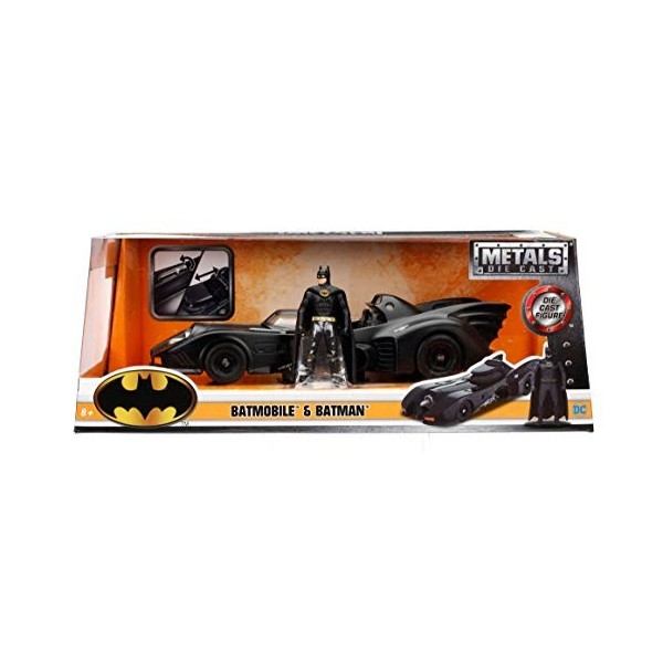 Jada Toys - Batman Returns 1989 Batmobile Figurine, 801310982600, 1/24ème, Noir