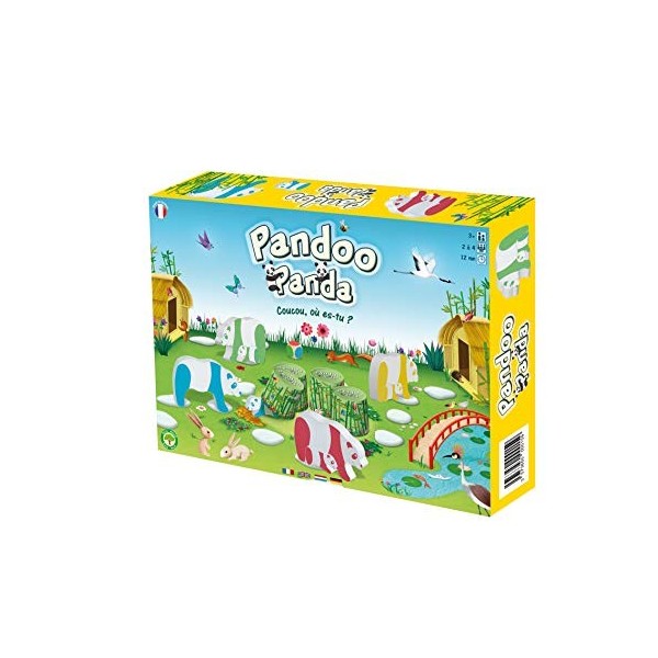 SPOT GAMES Pandoo Panda, Jeu de société Enfant 3 Ans et Plus, Animaux en Bois