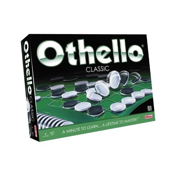 John Adams Ideal, Othello Classic Game: A Minute to Learn… a Lifetime to Master!, Family Strategy Game, for 2 Players, Ages 7
