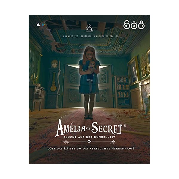 XD Production | Amelias Secret : Évasion des ténèbres | Jeu Familial | Jeu de Puzzle | 1-4 Joueurs | À partir de 12 Ans | 60