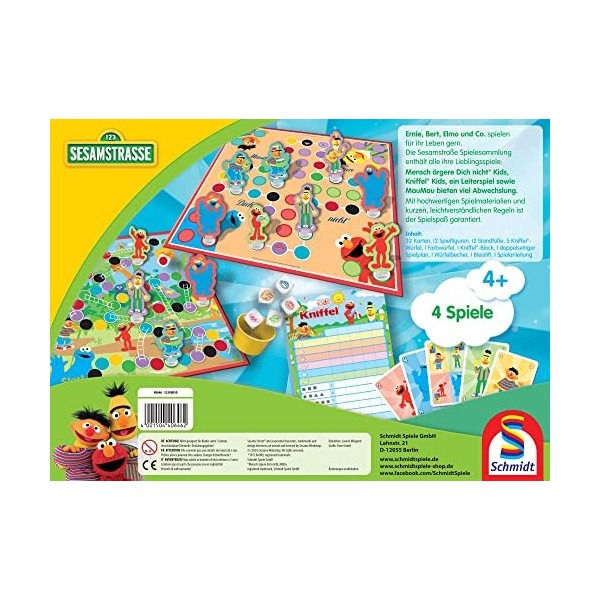 Schmidt Spiele 40646 Collection de Jeux pour Enfants Motif Sesame Street